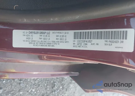 2015 Chrysler 200 S from USA, damaged, VIN 1C3CCCDG9FN618527